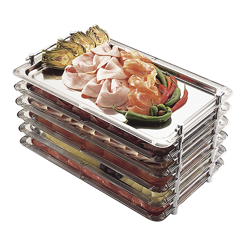 Serviertablett GN1/1 Catering stapelbar mittels Griffen